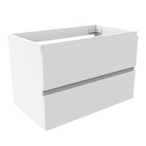 Sky Bathroom - 800mm Wall Mounted Bathroom Vanity Unit Without Basin Matt White 2 Soft Close Drawers - Flat Pack