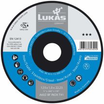 Disco De Corte Lukas-erzett T41 125 Mm 1 Mm Alta Estabilidad
