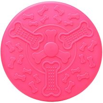 Frisbee En Caoutchouc Souple Pour Chien - Frisbee De Couleur Vive Pour Montre Pour Chien (dètre 18 Cm, Rose)