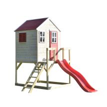Wendi Toys - Holz Stelzenhaus Tiger Mit Rutsche 310x350x242 Cm