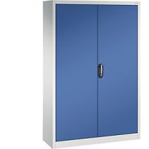 Armario universal Acurado 1200 x 400 mm – 2 puertas – Acero pintado – Color gris luminoso y azul genciana