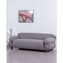 Nest Dream - Canapé Deux Places En Tissu Sherpa - Olympia - Gris