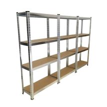 Euro Vanadium - Estantería Triple De Carga Pesada De Metal, 2,10 M Lineales, 12 Estantes Madera 30 Cm