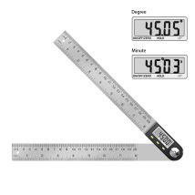 Regla De Ángulos Digital, Transportador, Medición De Ángulos De 0° A 360°, Medidor De Ángulos De Acero Inoxidable Con Pantalla Lcd, Regla De Acero 