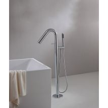 Lookshop - Contemporary Freestanding Bathtub Faucet With Floor Mounting And Chrome Handshower