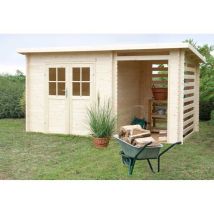 Casetta da Giardino in Legno Erika – 248x218 cm – Spessore parete 18 mm – Altezza massima 213 cm – GARTENPRO