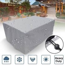 Funda Para Muebles De Jardín 115x115x70cm Oxford Plata Rectangular Funda Para Mesa De Jardín Resistente Al Desgarro Resistente A Los Rayos Uv 