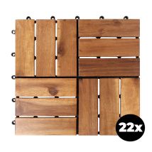 Linder Exclusiv Set Akazie Holzfliesen, Akazien-terrassenfliesen 30x30 Cm 22er Set