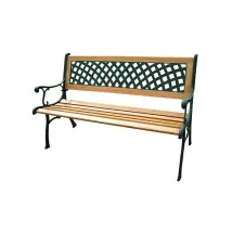 Panchina In Ghisa Legno Da Esterno Rombi Panca Arredo Giardino Seduta Terrazzo