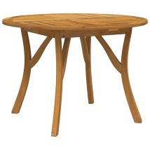 Garden Table Ø 110 Cm Solid Wood Acacia Vidaxl