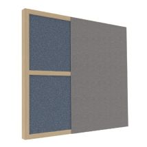 Provost - Panneau Acoustique Bureau Réglable En Hauteur - Gris - Structure Bois Et Isolant Jean Recyclé