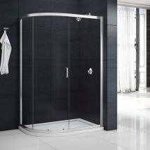 Merlyn - Mbox One Door Offset Quadrant Shower Cubicle Enclosure, 1200 X 800mm