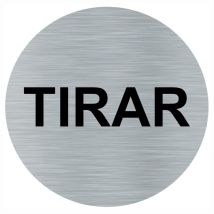 Placa de letrero redonda adhesiva 75mm – Aluminio – Ideal para señalización interior y exterior