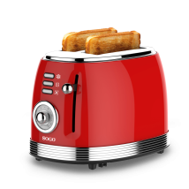 Tostador Retro Sogo Tos-ss-5460 850w 2 Ranuras Anchas Rojo