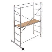 Gierre Gerüst Easy 100 – Stahl Zugstangen – Rutschfeste Arbeitsfläche – Max. Arbeitshöhe 2,87m – Gewicht 16,80kg – Tragfähigkeit 150kg