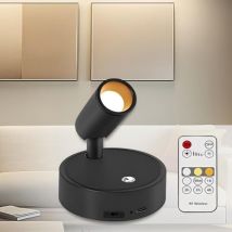 Kabelloser Led-strahler, Magnetische Wandleuchte, Wiederaufladbar, 4000 Mah, Touch-bodenstrahler + Fernbedienung, Leselampe Mit Timer Für Pflanzenbild