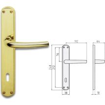Ghidini Serie Milena Türgriff Verchromt Satinierte Messing