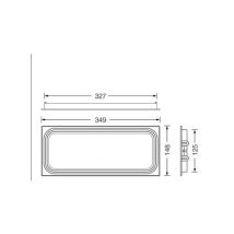 Normalux – 4710975 – Marco empotrable para luminarias de emergencia – Color blanco – Dimensiones 349 x 148 x 20 mm