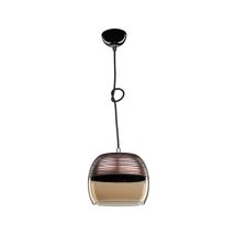 Pendelleuchte Punto – ASZ0856 – Rauchglas – Höhe 84 cm – Breite 20 cm – E27 60 Watt – Kupferdekor
