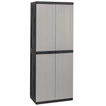 Armario PVC 2 puertas 165 cm – Estantes ajustables – Capacidad 20 kg – Almacenamiento versátil