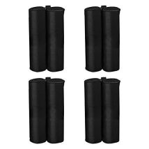 Héloise - 4 Pcs Gazebo Tent Sandbag Weighting Fixing For Gazebo Sunshade Pavilion Sand Garden V7059-1 (black)