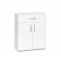 Weißer Schrank 57x69x29 Cm Mit Zwei Türen, Einem Regal Und Einer Schublade - Dalia