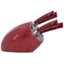 Sinn Schwarzer Holdcoltelli -stamm + Set 5 Eleganz Rot - Berkel Messer