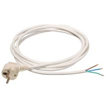 Anschlussleitung Schukostecker 10 M Weiß H05vv-f 3g1,5 Ip20