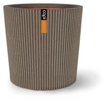 Konischer Vase - Capi Europe - Groove Nl - 45 X 41 Cm - Warmes Taupe