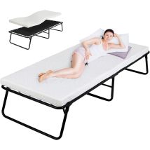 Tlgreen Klappbett,klappbett Erwachsene,gästebett Klappbar 80x190 Cm,mit 7cm Dicker Memoryschaum-matratze,einzelbett,tragbares Klappbett Geeignet Für 