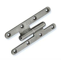 Torbel – Cerniera rinforzata 160x70 mm in acciaio zincato bianco – Bracci 16 mm, anello in ottone