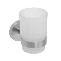 Sapho X-steel - Vaso Con Soporte, Vidrio/acero Inoxidable Xs900