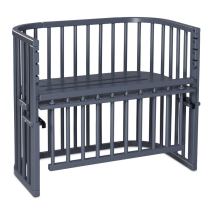 B-Ware Babybay Maxi Comfort Plus Beistellbett Kinderbett Babybett Bett Schiefergrau