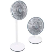 Soler Et Palau Ventilador de Pie ARTIC WIND 300 DC – 35 W – 3 velocidades – Diseño blanco y azul – Cierre de seguridad