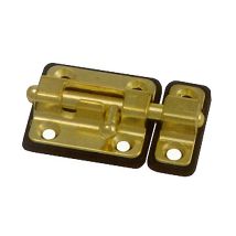 HJM – cerrojillo horizontal A600 35mm latonado – ideal para asegurar puertas y ventanas