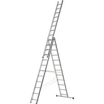 Hymer - Escalera Multiusos De Aluminio Modelo Básico 3 X 12 Peldaños