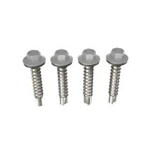 Vis Auto-perceuse Pour Tôle Métallique, Gris Mat Ral 7024, 100pcs, 4,8x35mm