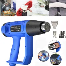 Pistolet À Air Chaud 2000w À Double Température Outil Électrique 3 Buses Pour L'Atelier