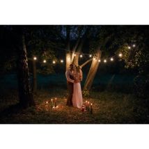 LUMI JARDIN – Lichterkette 5m mit 10 E27 Glühbirnen – IP44 spritzwassergeschützt – warmweiß – Retro-Design