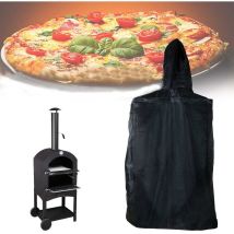 Telo Di Copertura Per Forno Per Pizza Da Esterno, Copertura Protettiva Per Forni Da Giardino Con Coulisse, Impermeabile, Antipolvere, Nero Oxford 