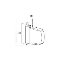 Recogedor mini gris 18mm – Accesorio para persianas – Gaviota
