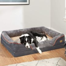 Bingo Paw - Bingopaw Jumbo Large Orthopedic Dog Bed Snuggle Foam Pet Sofa Couch Elevated Cushion Warm, 2xl - 120 X 90 X 30cm