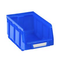 Caja de almacenamiento apilable de polietileno azul – 165 x 105 x 82 mm – Capacidad 1 l – Resistencia térmica -40 °C a +80 °C