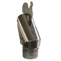 Conception De Chapeau De Cheminée De 350 Mm Avec Robinet Anti-refoulement Pour L'Extraction Des Fumées