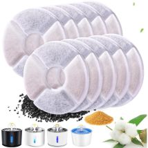 Filtre Fontaine Eau Chat, 10pcs Filtres De Fontaine À Eau Remplacement Round Rechange Filtre De Chien/chat , De Fontaine D'Animal Familier Avec 