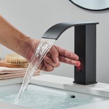 Suguword - Robinet Salle De Bain Sans Contact Avec Capteur Automatique Mélangeur De Pique Et De Lavabo Avec 1 Trou