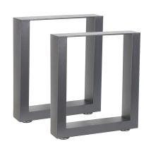 2 Pezzi Struttura Del Tavolo Grigio 40x43 Cm Base Del Tavolo Guide Gambe Acciaio
