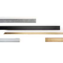 Viefe - Tirador Aluminio Modelo Way Acabados Laton Oscuro, Negro Mate, Anodizado Mate Acabado Anodizado Mate Dist. Agujero Dist. 64mm.