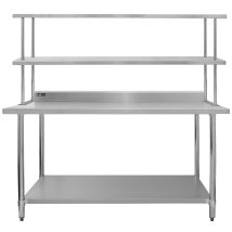 Mesa Trabajo Cocina Acero Inoxidable Y Estante Sobremesa Mesa Catering Preparación De Comida Alimentos 180x90x60cm Banco Trabajo Cocina Capacidad 
