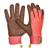 Gebol Gartenhandschuhe Lonicera – 100% Ziegenleder – Größe 6/XS – Braun/Rosa – 1 Paar – Umweltfreundlich